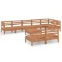 Garden furniture set 9 pieces solid honey brown pine wood by vidaXL, Garden sets - Ref: Foro24-3082892, Price: 495,41 €, Disc...