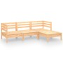 4-teiliges Gartenmöbel-Set aus massivem Zirbenholz von vidaXL, Gartensets - Ref: Foro24-3082667, Preis: 202,53 €, Rabatt: %