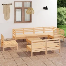 Gartenmöbel-Set 9-teilig aus massivem Kiefernholz von vidaXL, Gartensets - Ref: Foro24-3082899, Preis: 389,60 €, Rabatt: %