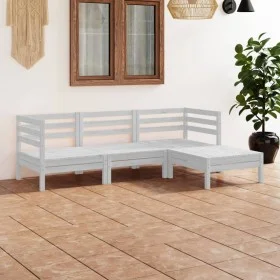 Garden furniture set 4 pieces solid white pine wood by vidaXL, Garden sets - Ref: Foro24-3082668, Price: 215,19 €, Discount: %