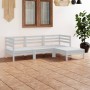 Garden furniture set 4 pieces solid white pine wood by vidaXL, Garden sets - Ref: Foro24-3082668, Price: 218,02 €, Discount: %