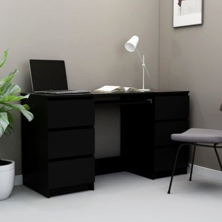 Escritorio de madera contrachapada negro 140x50x77 cm de vidaXL, Escritorios - Ref: Foro24-800811, Precio: 191,02 €, Descuent...