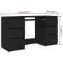 Escritorio de madera contrachapada negro 140x50x77 cm de vidaXL, Escritorios - Ref: Foro24-800811, Precio: 191,02 €, Descuent...