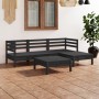 Gartenmöbel-Set 5-teilig aus massivem schwarzem Kiefernholz von vidaXL, Gartensets - Ref: Foro24-3082676, Preis: 254,41 €, Ra...
