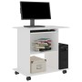 Weißer Computertisch aus Sperrholz, 80 x 50 x 75 cm von vidaXL, Schreibtische - Ref: Foro24-802894, Preis: 76,13 €, Rabatt: %