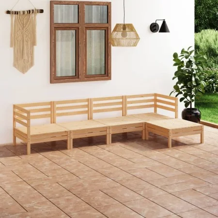 Gartenmöbel-Set 5-teilig aus massivem Kiefernholz von vidaXL, Gartensets - Ref: Foro24-3082677, Preis: 226,02 €, Rabatt: %