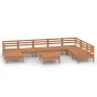 Gartenmöbel-Set 9-teilig aus massivem honigbraunem Kiefernholz von vidaXL, Gartensets - Ref: Foro24-3082992, Preis: 493,37 €,...