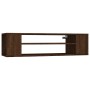 Mueble de TV colgante madera marrón roble 100x30x26,5 cm