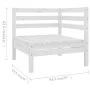 Garden furniture set 6 pieces solid white pine wood by vidaXL, Garden sets - Ref: Foro24-3082683, Price: 302,90 €, Discount: %