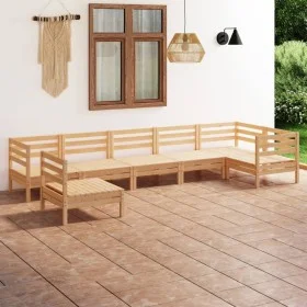 Garden furniture set 7 pieces solid pine wood by vidaXL, Garden sets - Ref: Foro24-3082737, Price: 310,78 €, Discount: %
