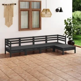 Garden furniture set 5 pieces solid black pine wood by vidaXL, Garden sets - Ref: Foro24-3082681, Price: 258,70 €, Discount: %
