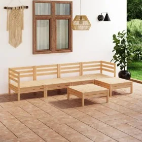 Garden furniture set 6 pieces solid pine wood gray by vidaXL, Garden sets - Ref: Foro24-3082682, Price: 257,79 €, Discount: %