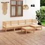 Juego de muebles de jardín 6 piezas madera pino maciza gris de vidaXL, Conjuntos de jardín - Ref: Foro24-3082682, Precio: 265...