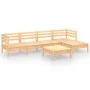 Juego de muebles de jardín 6 piezas madera pino maciza gris de vidaXL, Conjuntos de jardín - Ref: Foro24-3082682, Precio: 265...