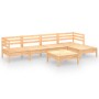Juego de muebles de jardín 6 piezas madera pino maciza gris de vidaXL, Conjuntos de jardín - Ref: Foro24-3082682, Precio: 270...