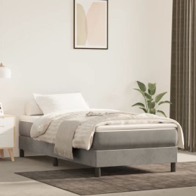 Hellgrauer Samtbettrahmen 80x200 cm von vidaXL, Betten und Lattenroste - Ref: Foro24-3120736, Preis: 83,24 €, Rabatt: %