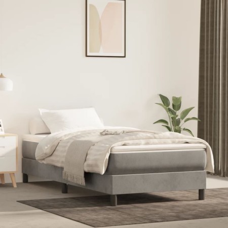 Hellgrauer Samtbettrahmen 80x200 cm von vidaXL, Betten und Lattenroste - Ref: Foro24-3120736, Preis: 86,53 €, Rabatt: %