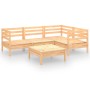 5-teiliges Gartenmöbel-Set aus massivem Kiefernholz von vidaXL, Gartensets - Ref: Foro24-3082692, Preis: 228,96 €, Rabatt: %