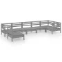 Garden furniture set 7 pieces solid gray pine wood by vidaXL, Garden sets - Ref: Foro24-3082739, Price: 377,69 €, Discount: %