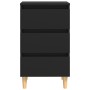 Nachttische 2 Stück Massivholzbeine schwarz 40x35x69 cm von vidaXL, Nachttische - Ref: Foro24-805890, Preis: 105,46 €, Rabatt: %