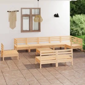 10-teiliges Gartenmöbel-Set aus massivem Kiefernholz von vidaXL, Gartensets - Ref: Foro24-3082909, Preis: 412,78 €, Rabatt: %