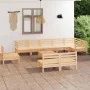 10-teiliges Gartenmöbel-Set aus massivem Kiefernholz von vidaXL, Gartensets - Ref: Foro24-3082909, Preis: 412,78 €, Rabatt: %