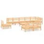 10-teiliges Gartenmöbel-Set aus massivem Kiefernholz von vidaXL, Gartensets - Ref: Foro24-3082909, Preis: 412,78 €, Rabatt: %