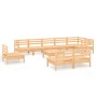 10-teiliges Gartenmöbel-Set aus massivem Kiefernholz von vidaXL, Gartensets - Ref: Foro24-3082909, Preis: 431,51 €, Rabatt: %