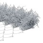 Valla de eslabones de cadena con postes Plateado 0.4 x 10 m