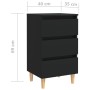 Nachttische 2 Stück Massivholzbeine schwarz 40x35x69 cm von vidaXL, Nachttische - Ref: Foro24-805890, Preis: 105,46 €, Rabatt: %