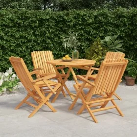 5-piece garden dining set solid teak wood by vidaXL, Garden sets - Ref: Foro24-3155028, Price: 400,10 €, Discount: %