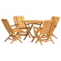 5-piece garden dining set solid teak wood by vidaXL, Garden sets - Ref: Foro24-3155028, Price: 401,95 €, Discount: %