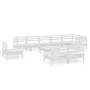 Gartenmöbel-Set 10-teilig aus massivem weißem Kiefernholz von vidaXL, Gartensets - Ref: Foro24-3082910, Preis: 498,14 €, Raba...