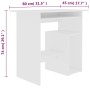 Weißer Sperrholzschreibtisch 80x45x74 cm von vidaXL, Schreibtische - Ref: Foro24-801364, Preis: 70,85 €, Rabatt: %
