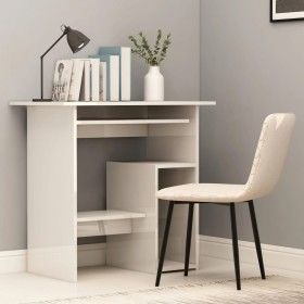 Schreibtisch aus glänzend weißem Sperrholz, 80 x 45 x 74 cm von vidaXL, Schreibtische - Ref: Foro24-801370, Preis: 69,65 €, R...