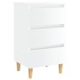 Nachttisch mit glänzend weißen Massivholzbeinen 40x35x69 cm von vidaXL, Nachttische - Ref: Foro24-805899, Preis: 62,36 €, Rab...