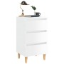 Nachttisch mit glänzend weißen Massivholzbeinen 40x35x69 cm von vidaXL, Nachttische - Ref: Foro24-805899, Preis: 62,36 €, Rab...