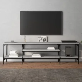 TV stand made of gray Sonoma plywood and iron, measuring 161x35x45cm. by vidaXL, TV Furniture - Ref: Foro24-831811, Price: 70...
