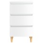 Nachttisch mit glänzend weißen Massivholzbeinen 40x35x69 cm von vidaXL, Nachttische - Ref: Foro24-805899, Preis: 62,36 €, Rab...