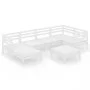 Gartenmöbel-Set 7-teilig aus massivem weißem Kiefernholz von vidaXL, Gartensets - Ref: Foro24-3082960, Preis: 364,31 €, Rabat...