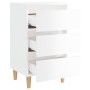 Nachttisch mit glänzend weißen Massivholzbeinen 40x35x69 cm von vidaXL, Nachttische - Ref: Foro24-805899, Preis: 62,36 €, Rab...