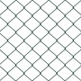 Valla de eslabones de cadena con postes Verde 0.6 x 25 m Acero