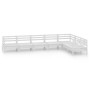 7-teiliges Gartenmöbel-Set massives Kiefernholz weiß von vidaXL, Gartensets - Ref: Foro24-3083015, Preis: 374,14 €, Rabatt: %