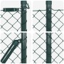 Valla de eslabones de cadena con postes Verde 1 x 25 m Acero