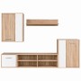 Conjunto de mueble de TV 5 pcs y roble Sonoma