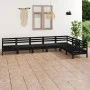Garden furniture set 7 pieces solid black pine wood by vidaXL, Garden sets - Ref: Foro24-3083018, Price: 390,13 €, Discount: %