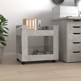 Schreibtischwagen aus betongrauem Sperrholz, 60 x 45 x 60 cm von vidaXL, Küchen - und Speisenwagen - Ref: Foro24-816604, Prei...