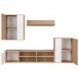 Conjunto de mueble de TV 5 pcs y roble Sonoma