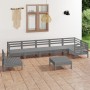 Gartenmöbel-Set 8-teilig aus massivem Kiefernholz grau von vidaXL, Gartensets - Ref: Foro24-3082744, Preis: 429,05 €, Rabatt: %