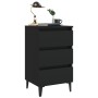 Mesitas noche con patas metal 2 uds negro 40x35x69 cm de vidaXL, Mesitas de noche - Ref: Foro24-805908, Precio: 137,15 €, Des...